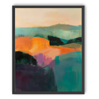 Teal Pressed Against Orange