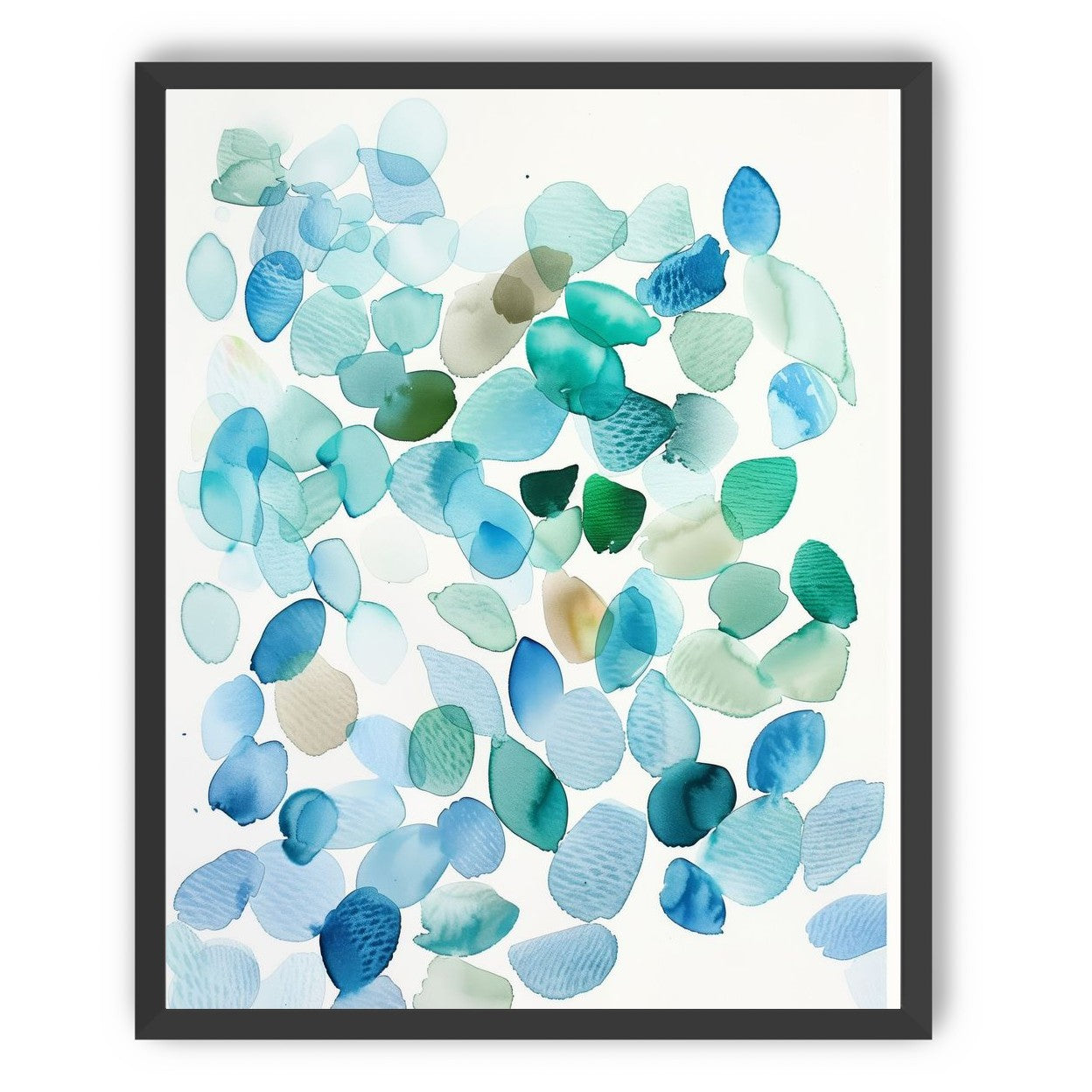 Blue and Green Petal Forms