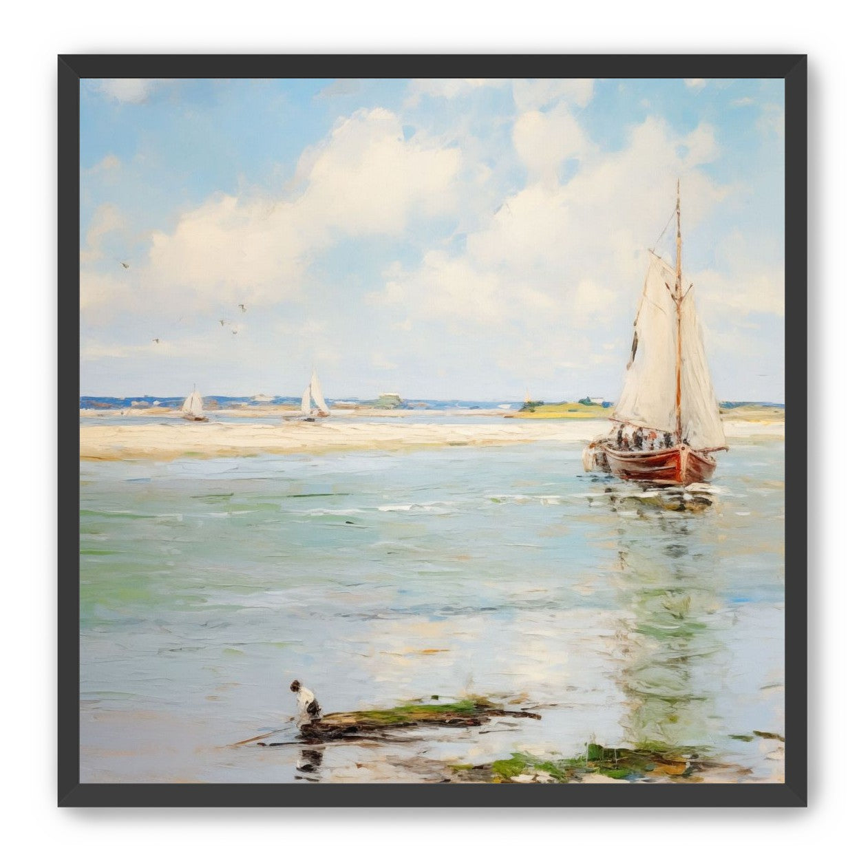 Sailboats at Peaceful Dawn