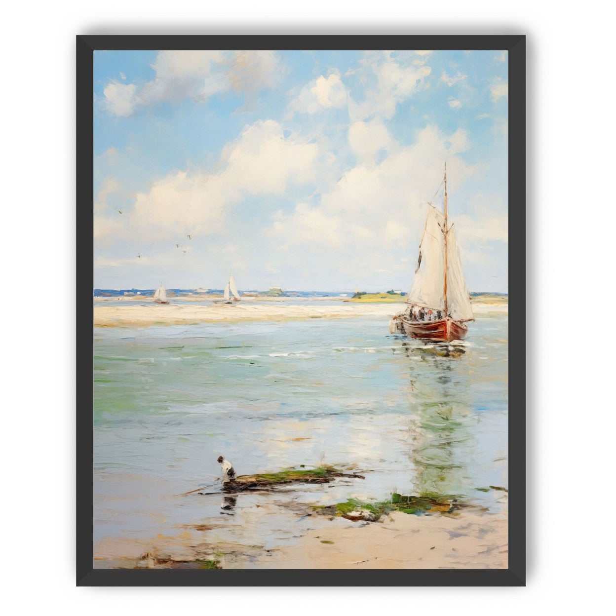 Sailboats at Peaceful Dawn