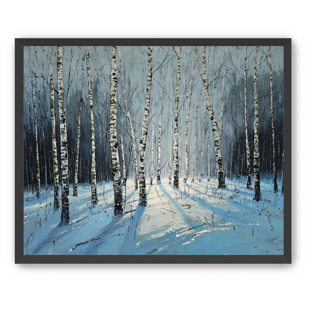 Birch Trees in Winter Light