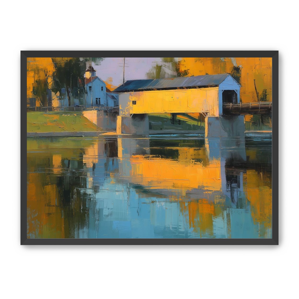 Covered Bridge In Fall