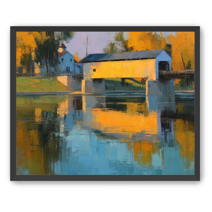 Covered Bridge In Fall