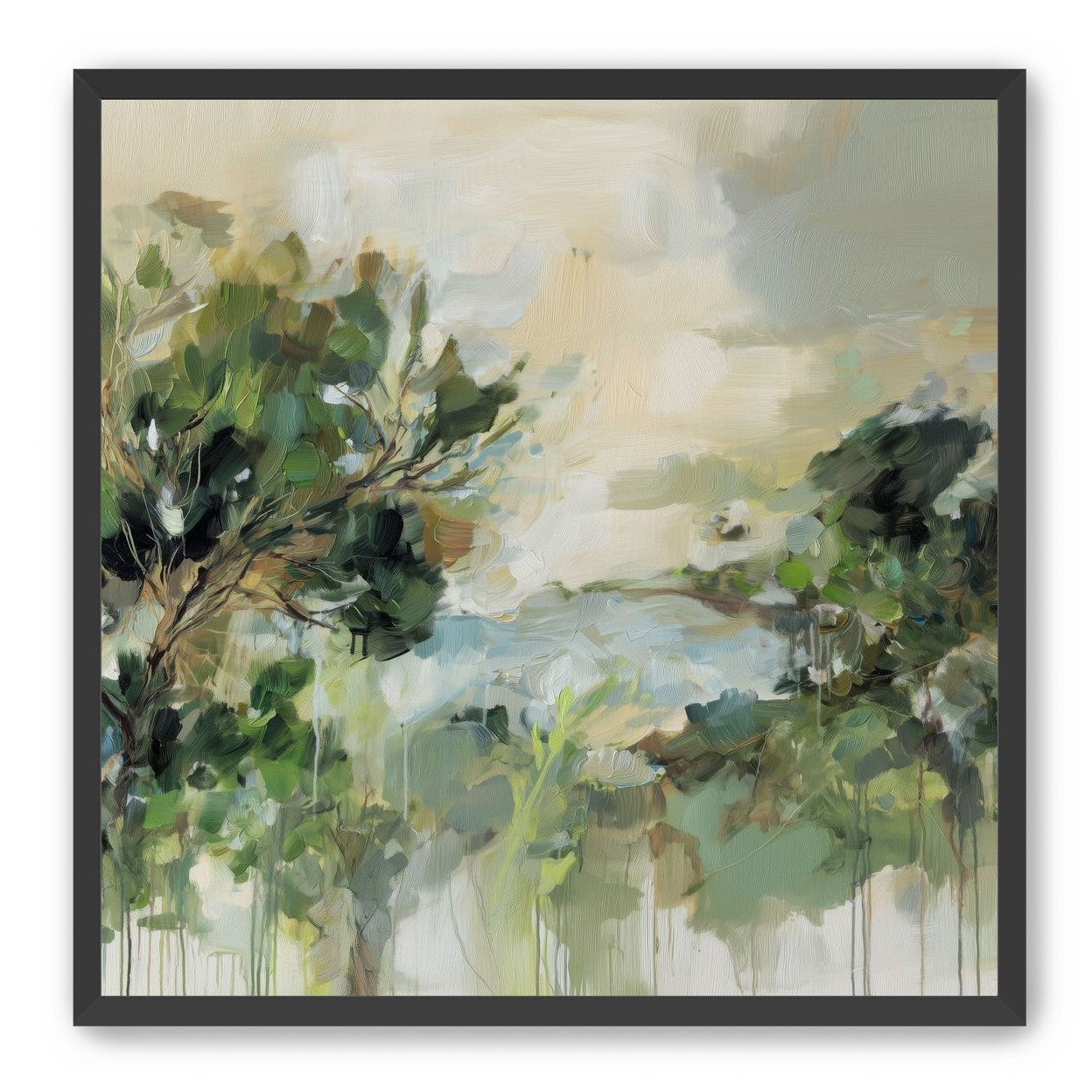 Hillside Trees in Loose Paint