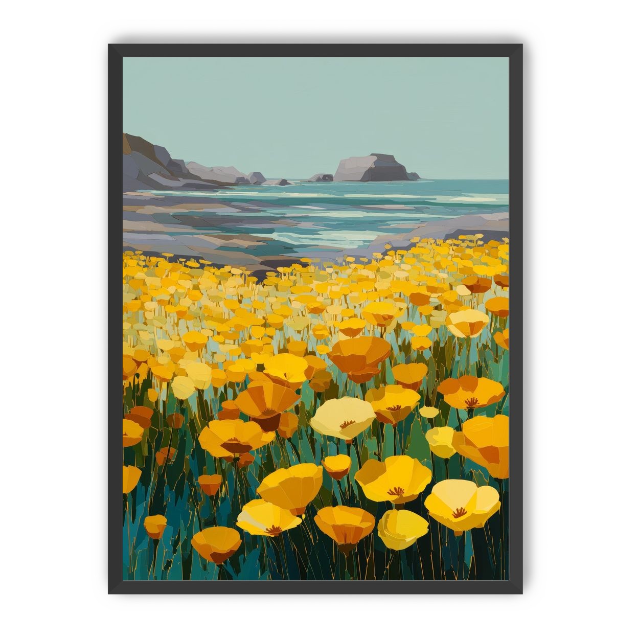 Poppy Field Facing the Pacific