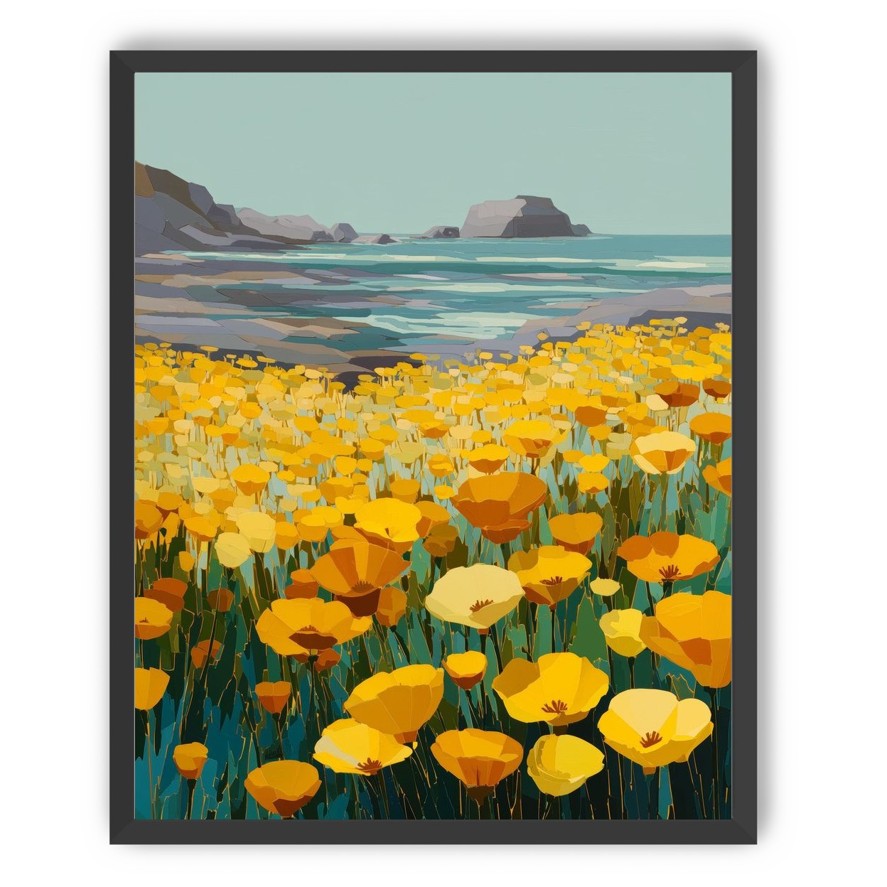 Poppy Field Facing the Pacific