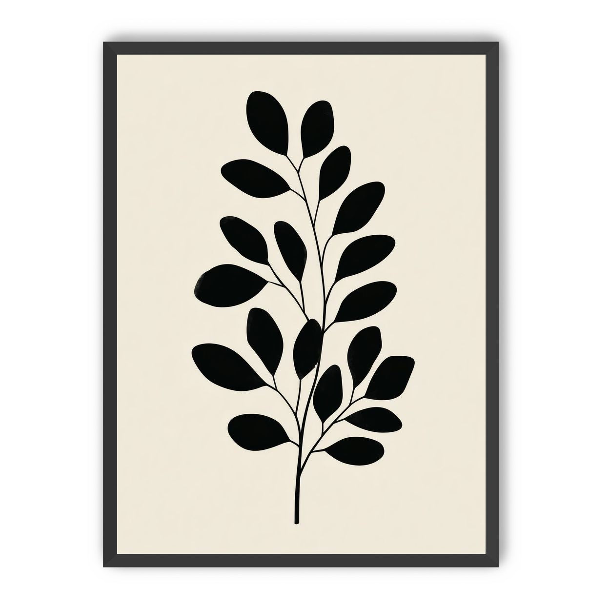 Plant Cutout on Cream