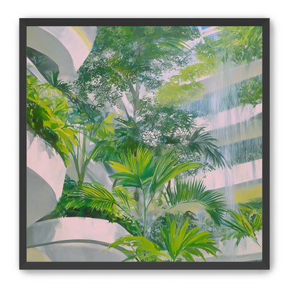 Palms beneath the skylight