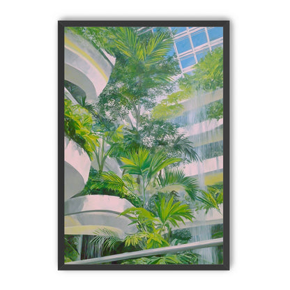 Palms beneath the skylight