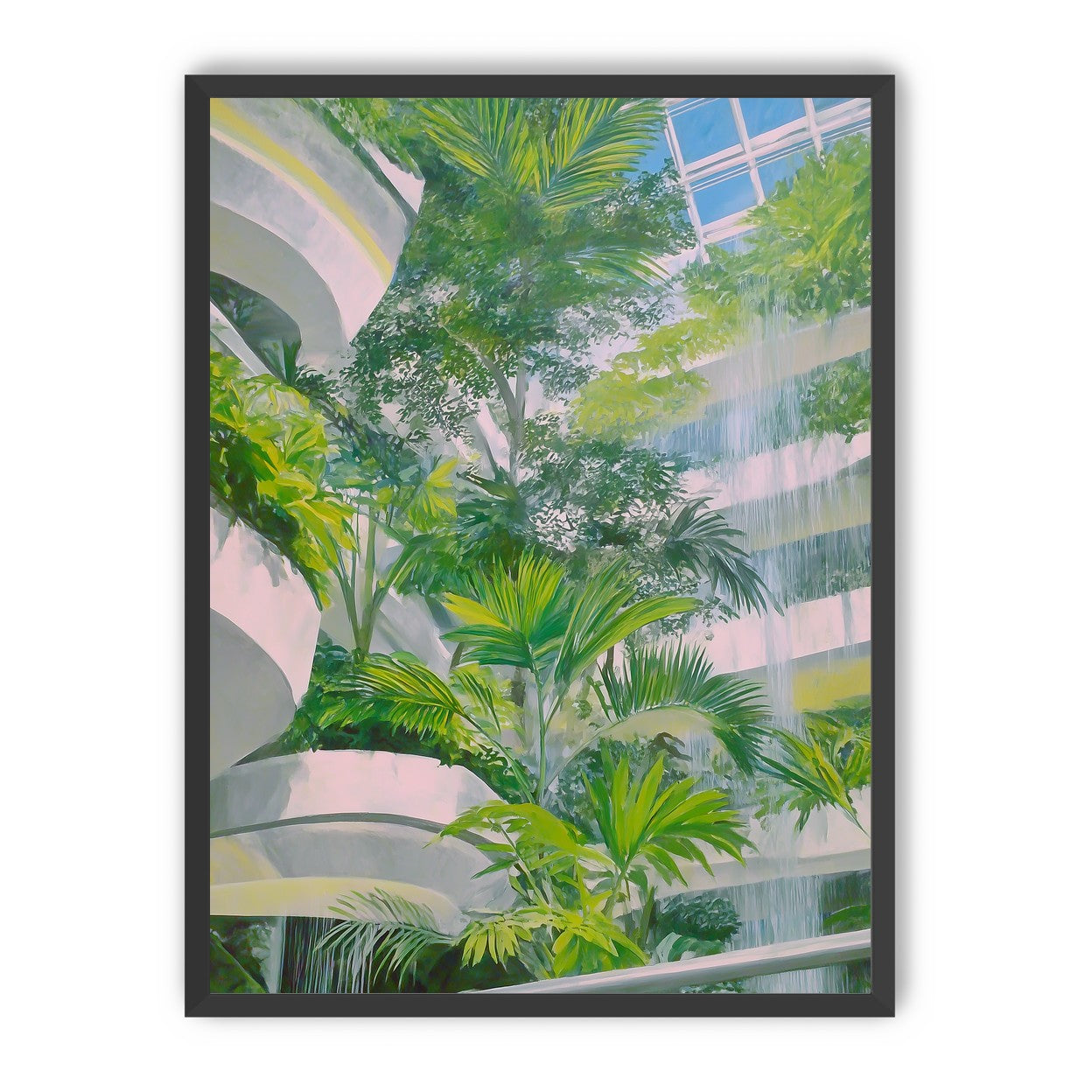 Palms beneath the skylight