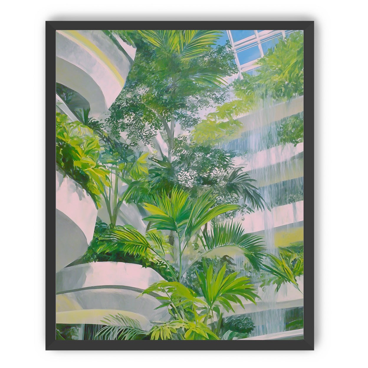 Palms beneath the skylight