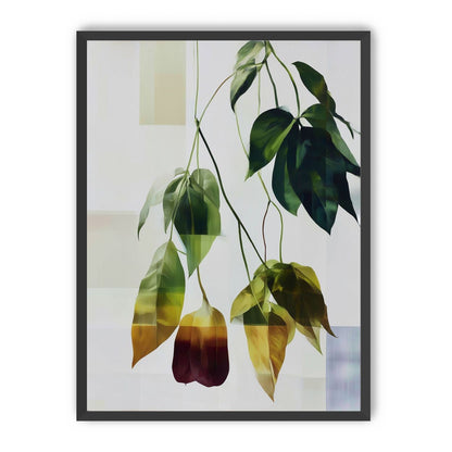 Green fading into amber leaves