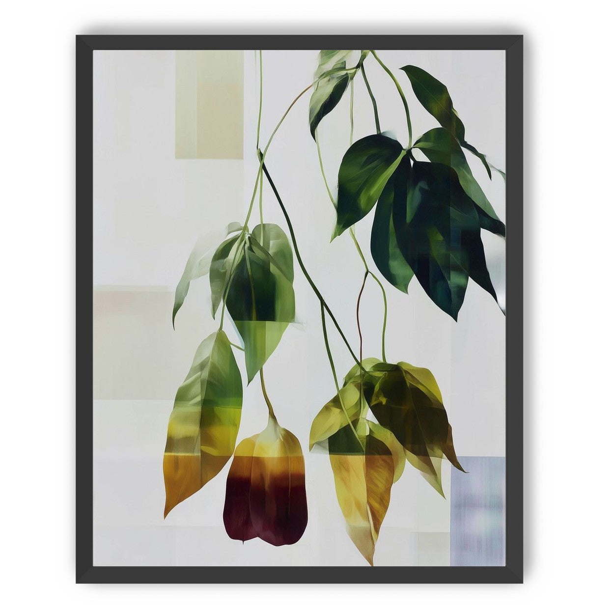 Green fading into amber leaves