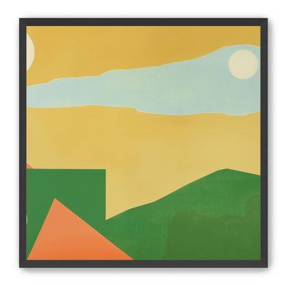 Two suns in yellow sky