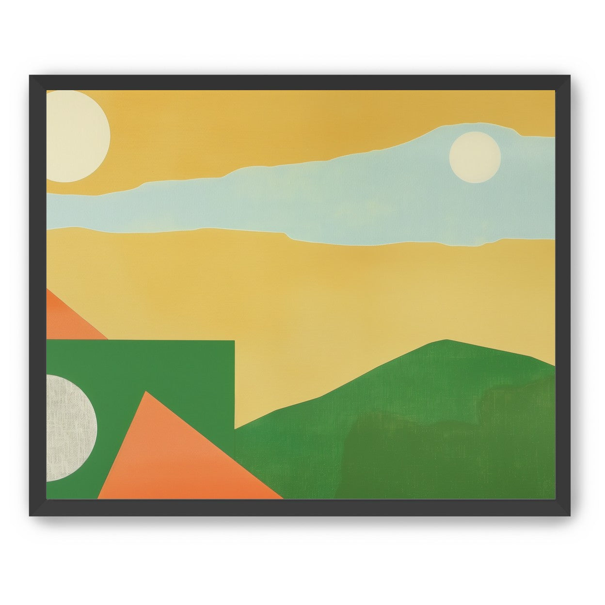 Two suns in yellow sky