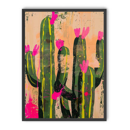 Pink blooms on cacti