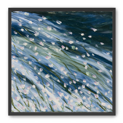 Flowers in a blue rush