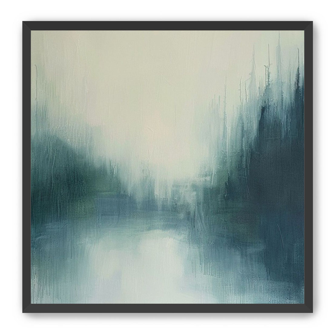 Pale sun over still water
