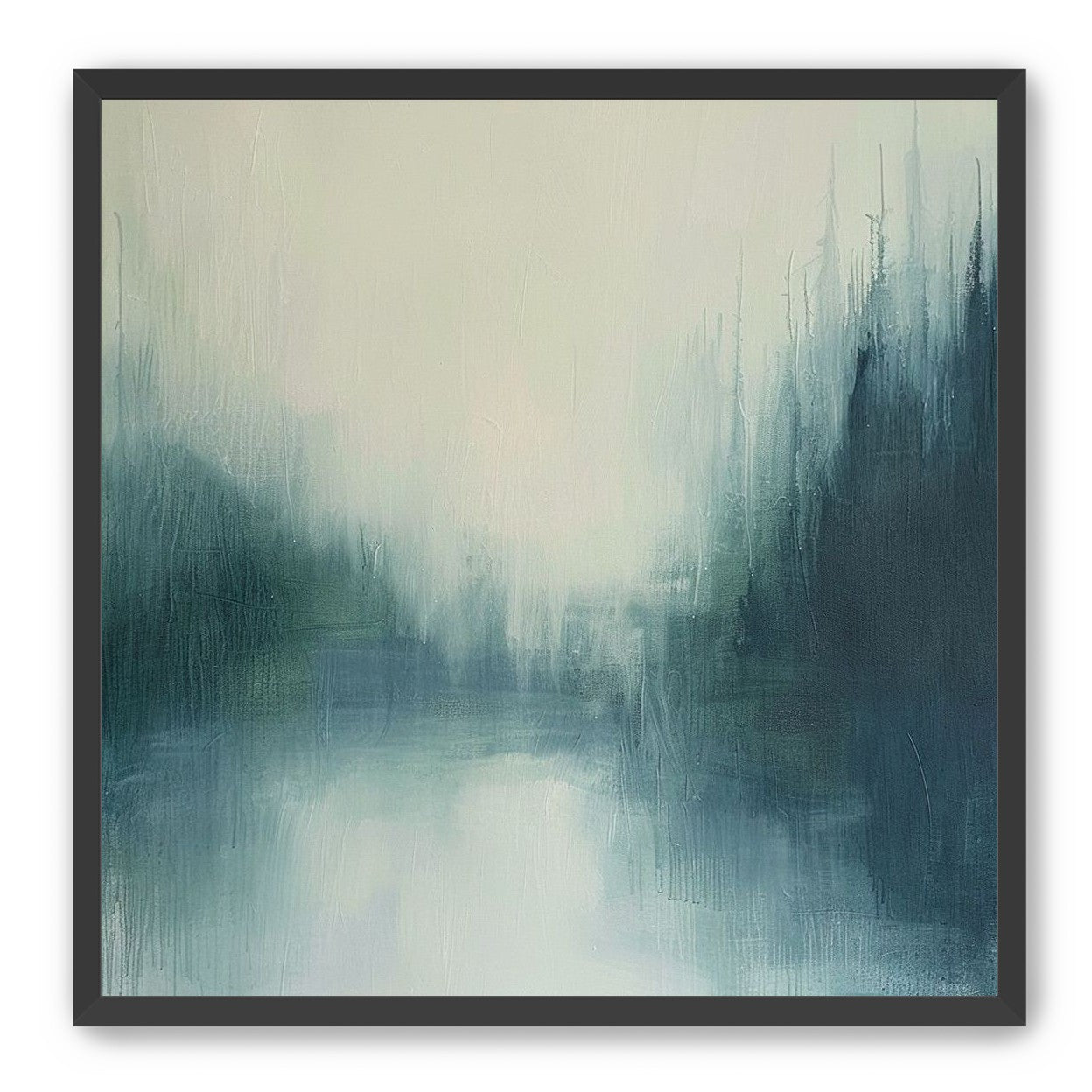 Pale sun over still water