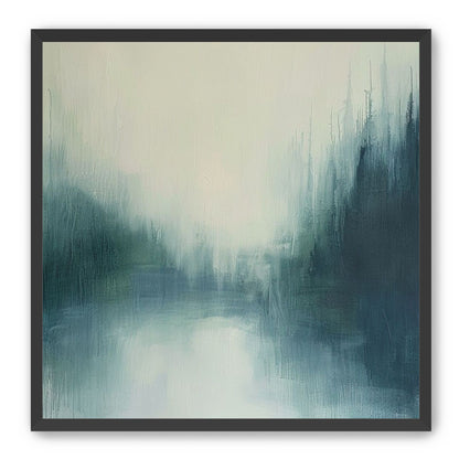 Pale sun over still water