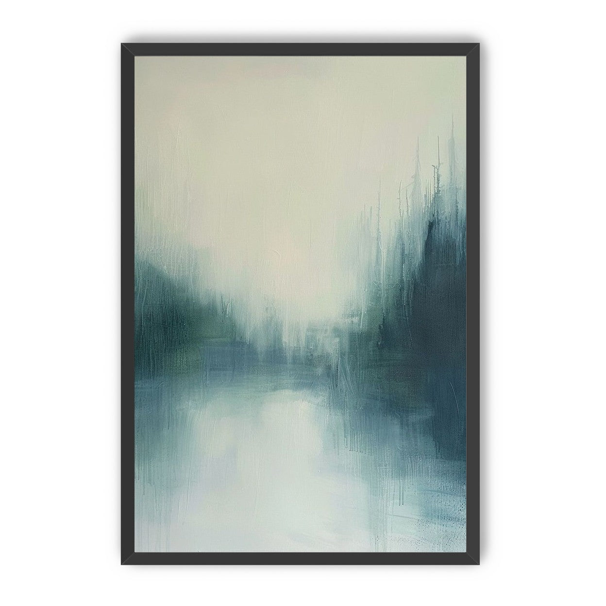 Pale sun over still water