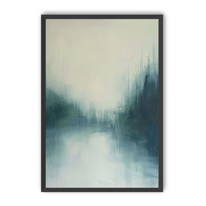 Pale sun over still water