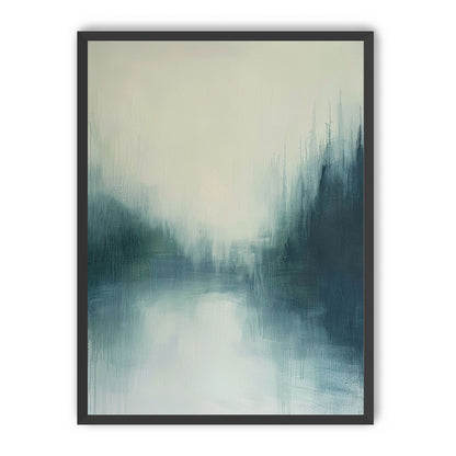 Pale sun over still water
