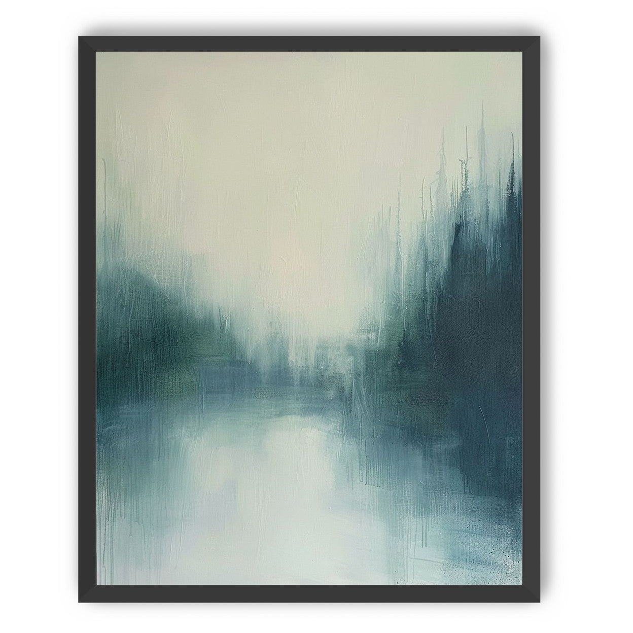 Pale sun over still water
