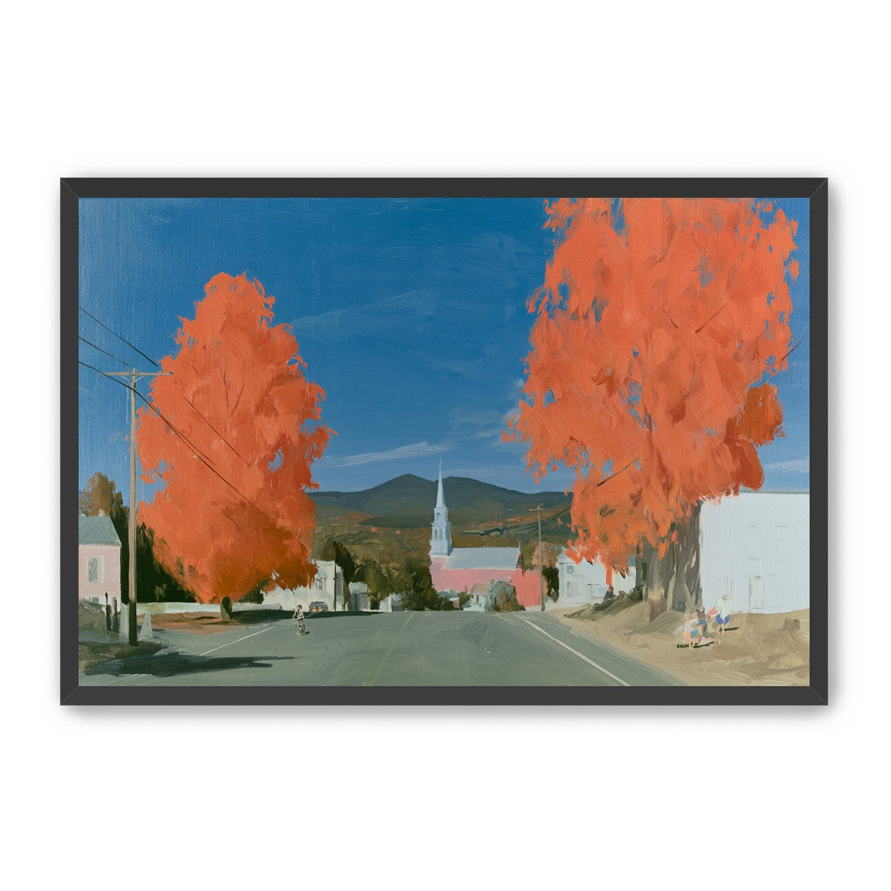 Orange trees over the steeple road
