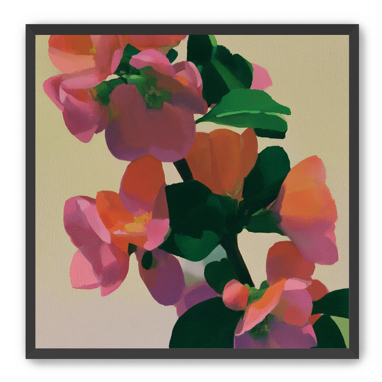 Flowers among dark leaves