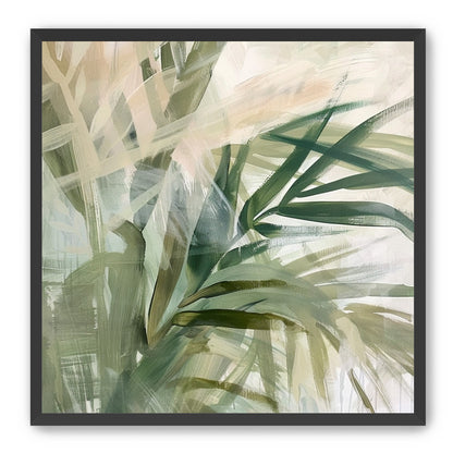 Green leaves in milky light