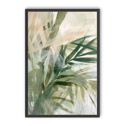 Green leaves in milky light