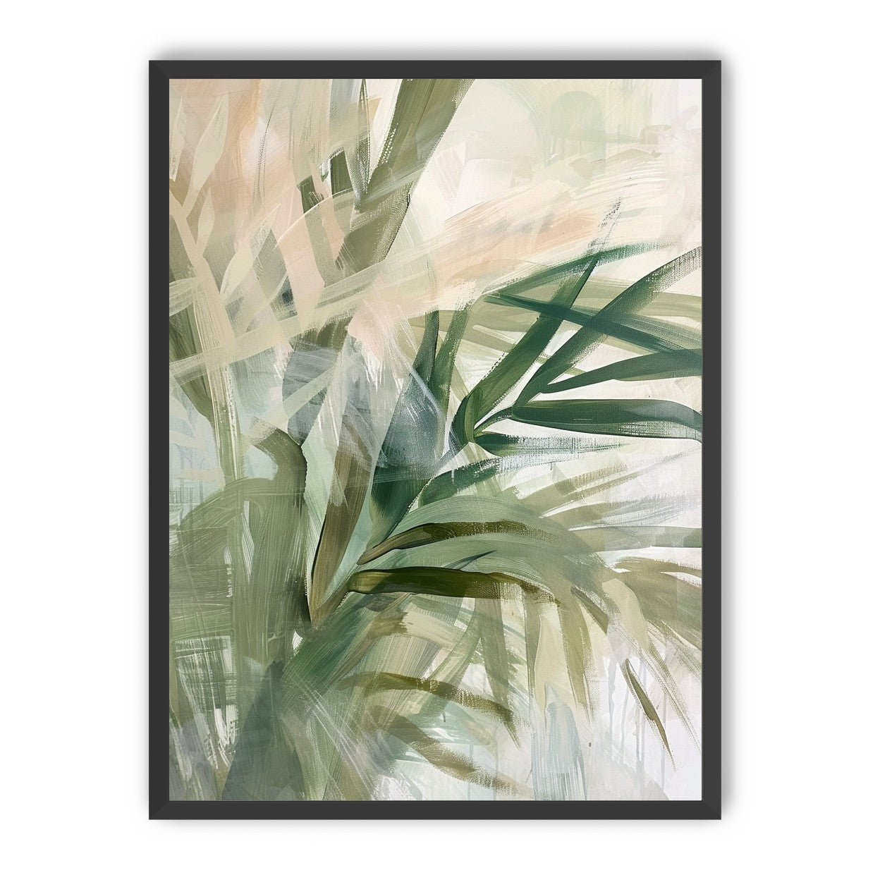 Green leaves in milky light