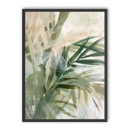 Green leaves in milky light