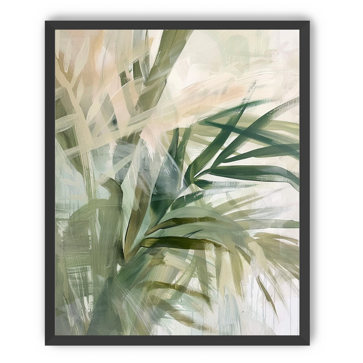Green leaves in milky light