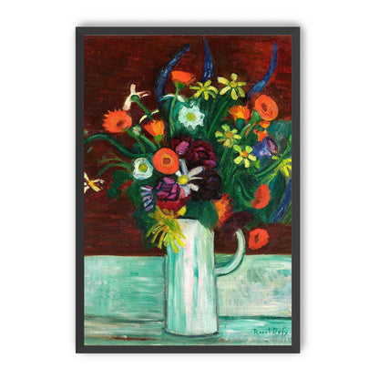 Flowers above the green table