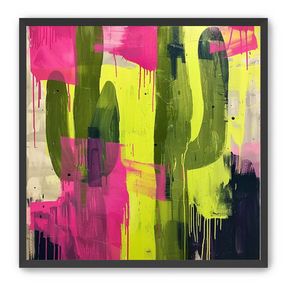 Dark columns within neon wash
