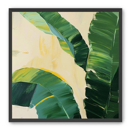 Green leaves in soft cream light