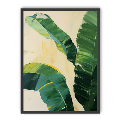 Green leaves in soft cream light