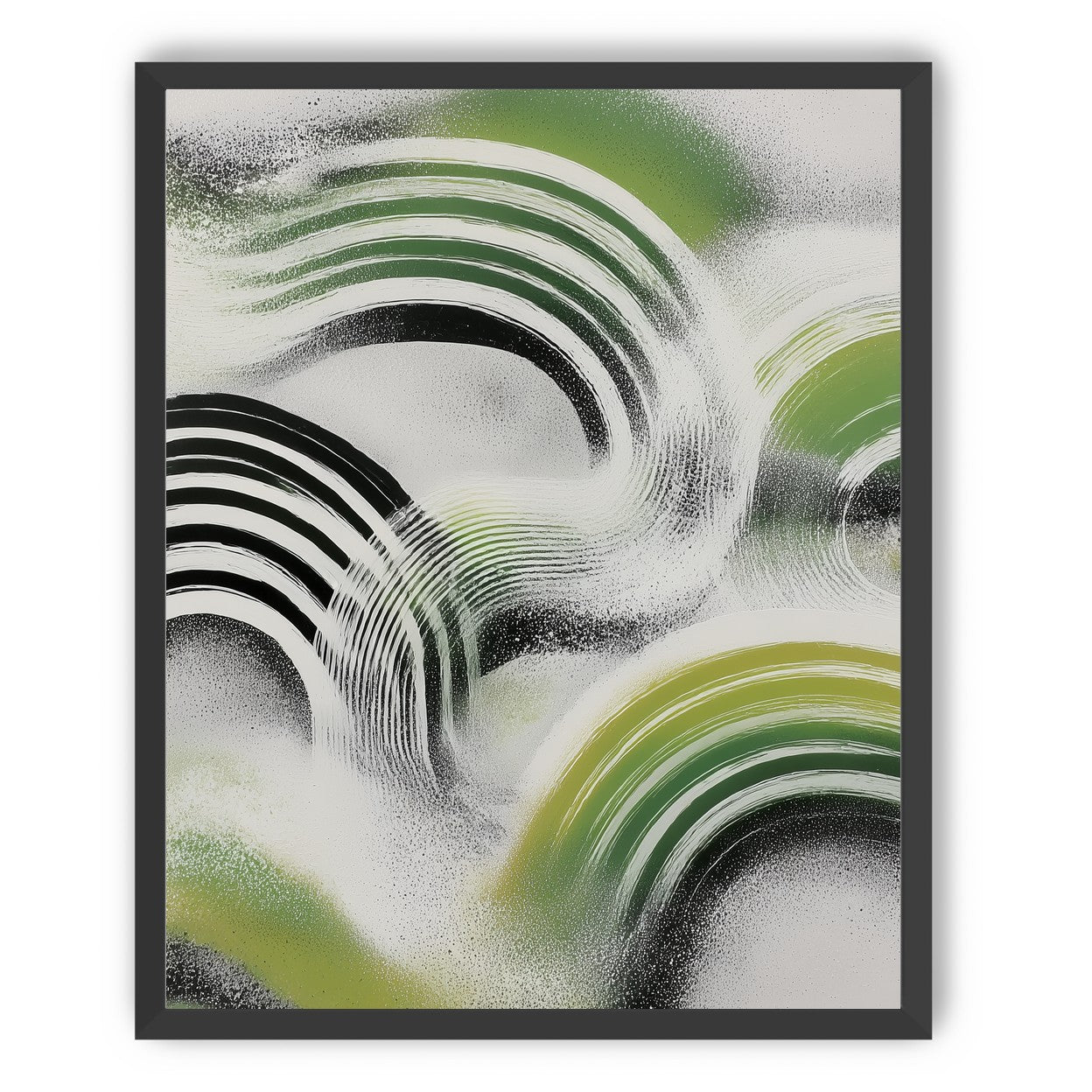 Green arcs across the haze