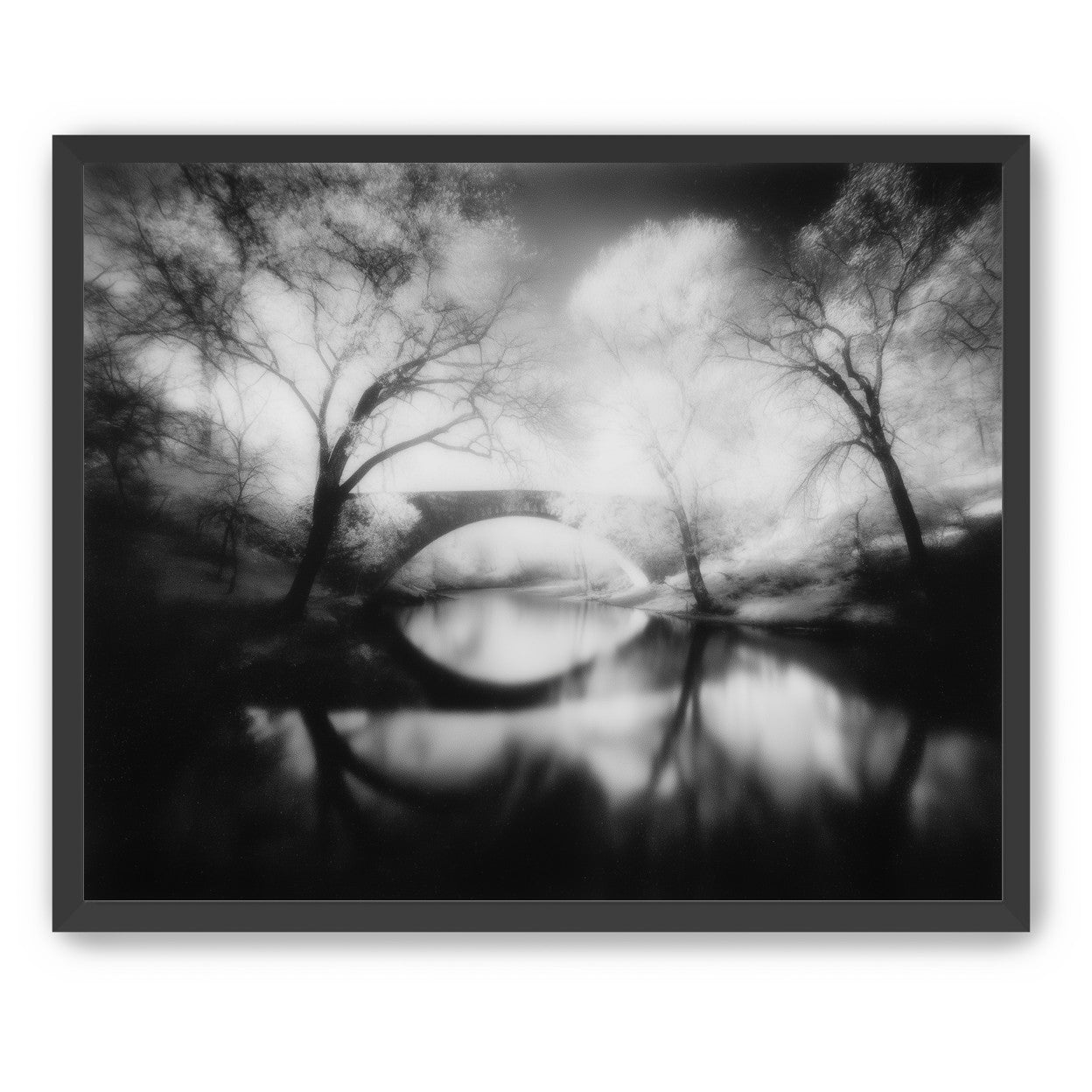 Bridge in a washed sky
