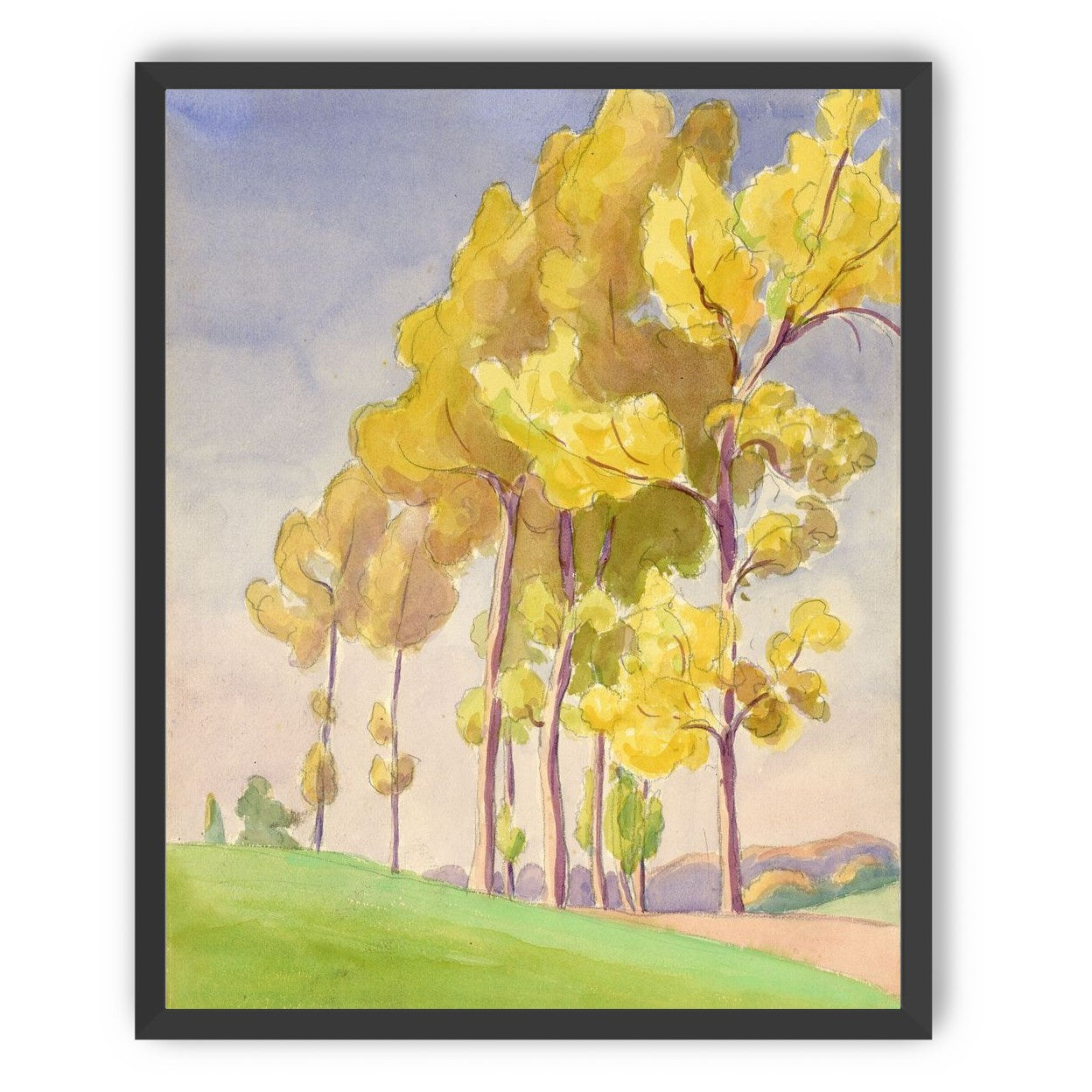 Yellow crowns on the hill