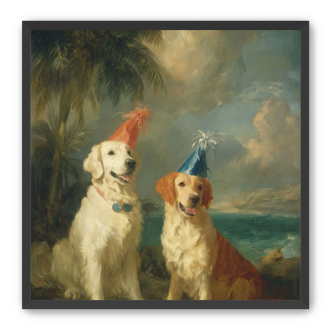 Party hats by the sea