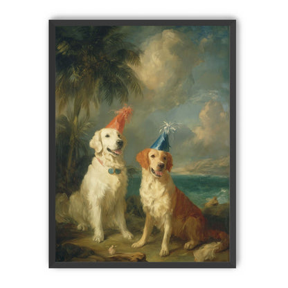 Party hats by the sea
