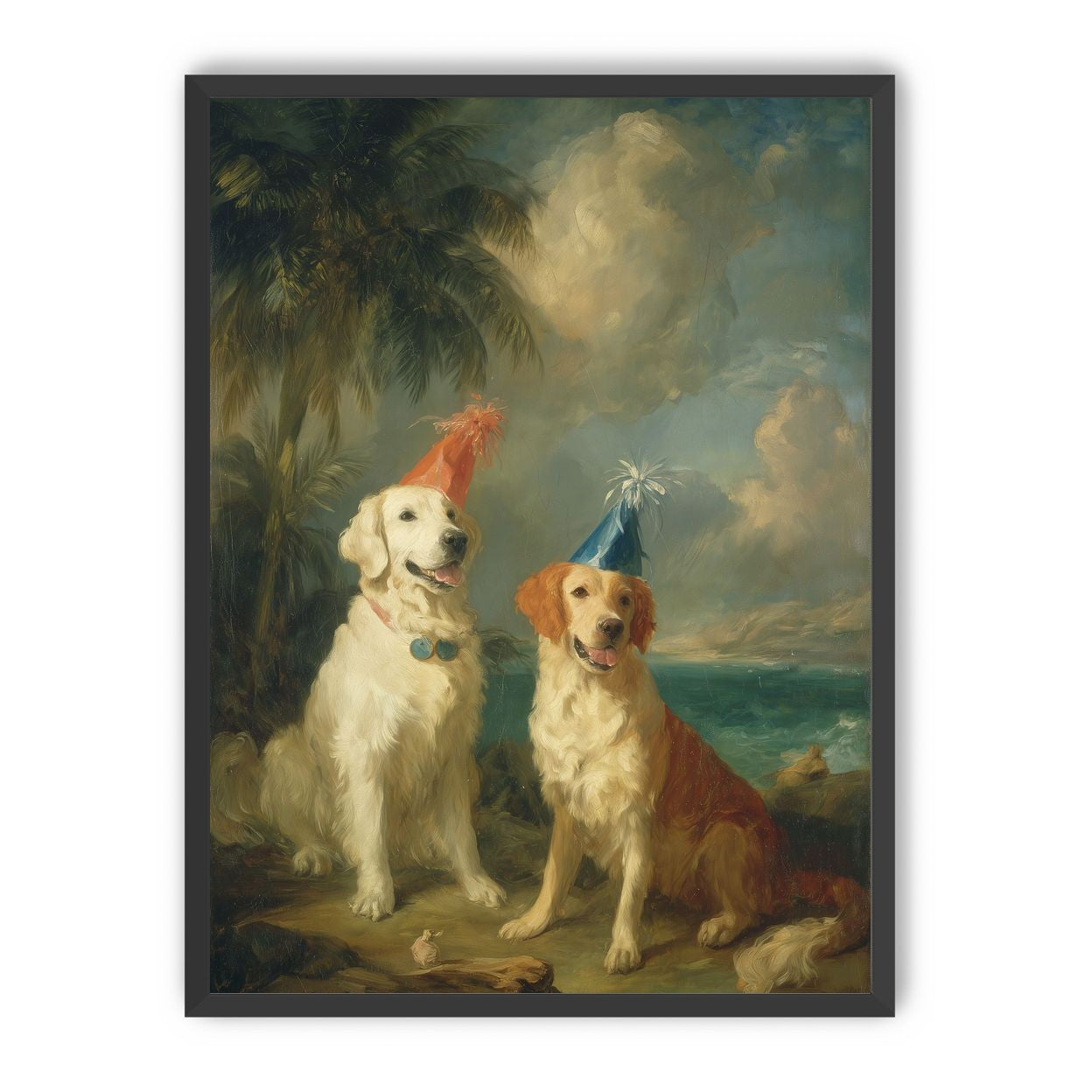 Party hats by the sea