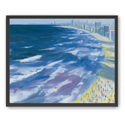 White surf along the skyline