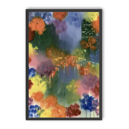 City lights in painted bloom