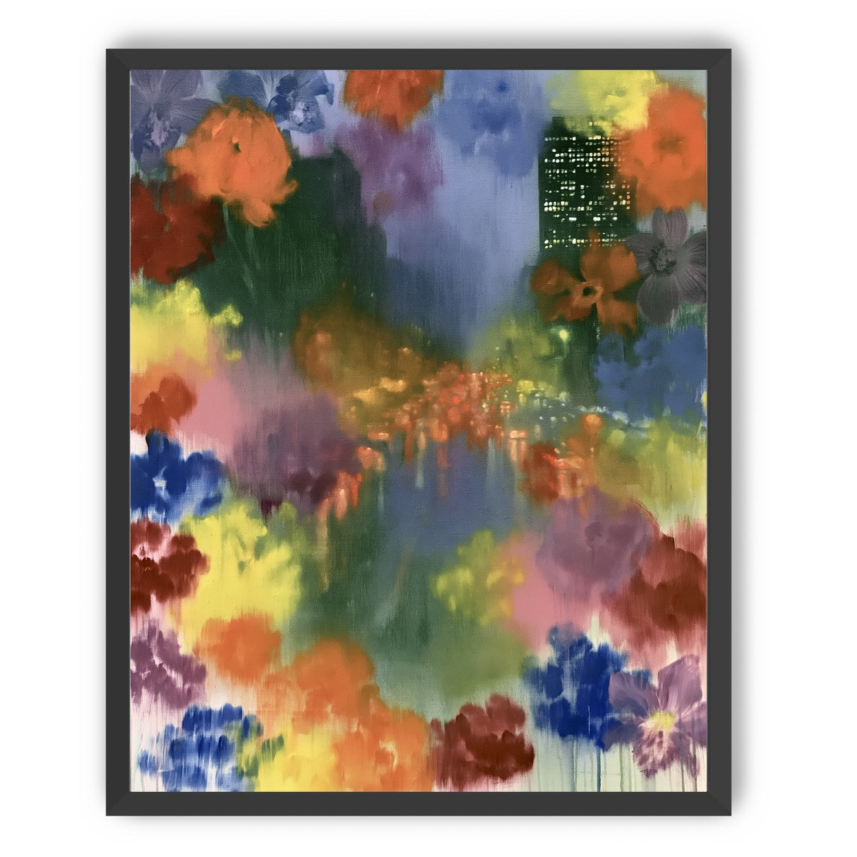 City lights in painted bloom