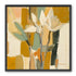 White flowers in ochre light