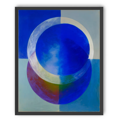 Pale arc across blue circle